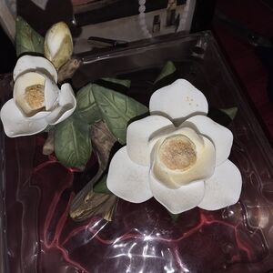 Home Accents White Magnolia Floral Accent Sculpture